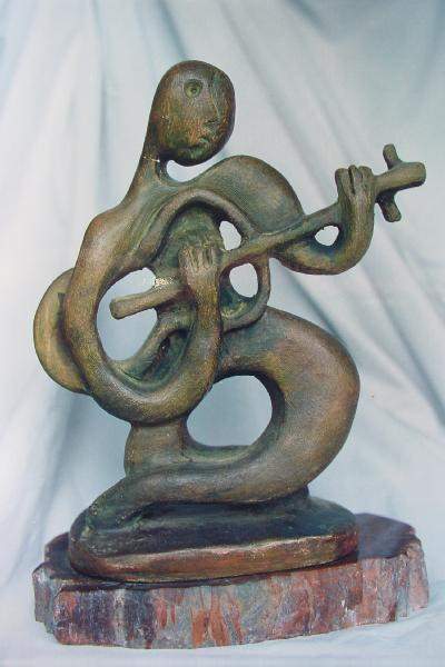 Guitar - Sculpture by Roya Aledavood
