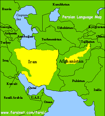 map of zoroastrianism