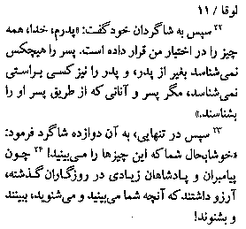 Gospel of Luke in Farsi, Page21a