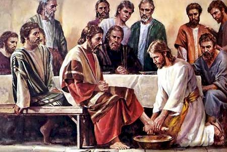 After Jesus's Last Supper with His Disciples He washed their Feet to teach them Humility and told them to Serve and Love