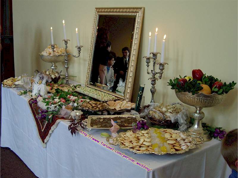 Persian Christian Sofreh Aghd Iranian Wedding Table Setup