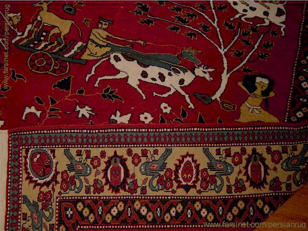 baluch laver Antique Persian Rug Closeup, Portrait of Four Sufi masters in Prayer garmet, Sufi darvish Portraits