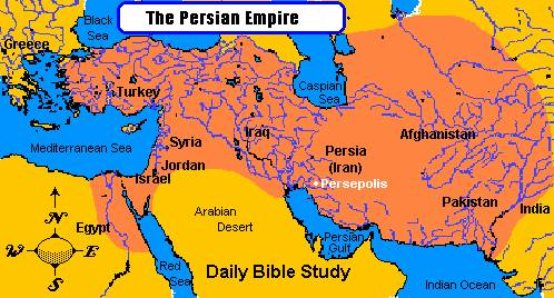 Persian Empire Map during King Cyrus The Great