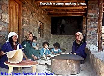 Kurdish Women Making Bread